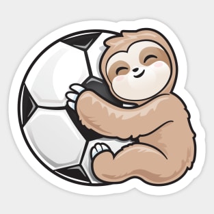 Soccer Adorable Sloth Loves Soccer Sticker